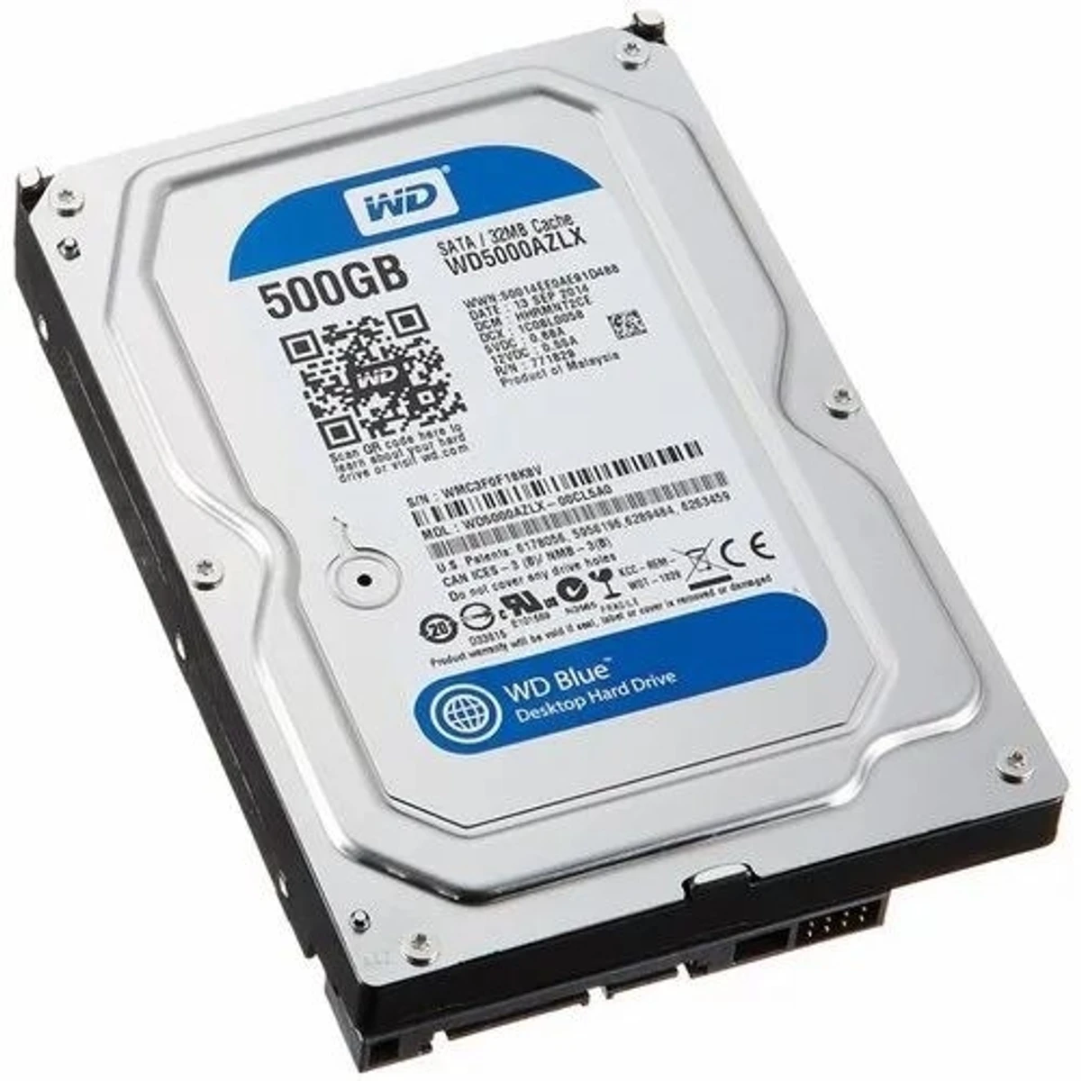 Refurbished WD Blue 500 SATA 3.5 Inch Desktop Internal Hard Disk