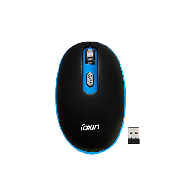 Foxin Vibrant Red & Blue Wireless Mouse with Nano Receiver