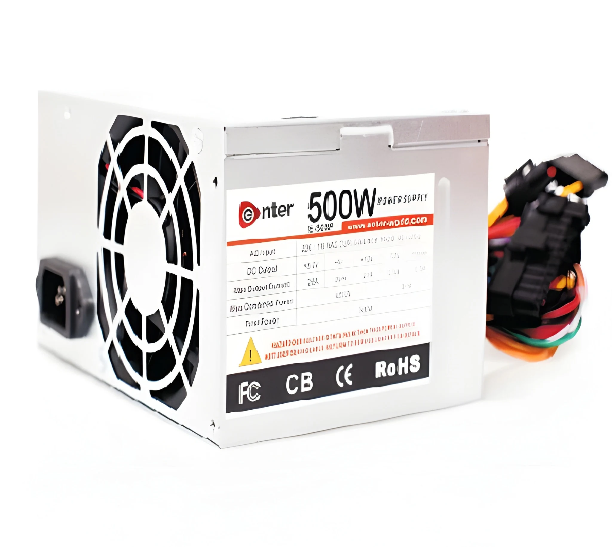 Enter Computer Power Supply 500w Model No.E-500F