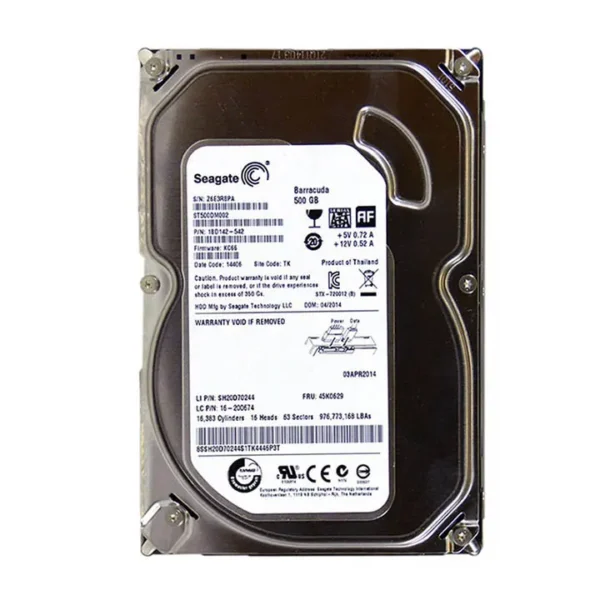 Refurbished Seagate  500 SATA 3.5 Inch Desktop Internal Hard Disk